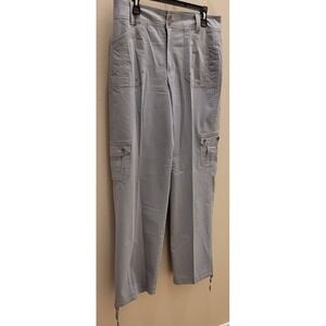 Gloria vanderbelt‎ size 12 Gray pants, 6 pockets. Pull Tie Hem. Great Look!
